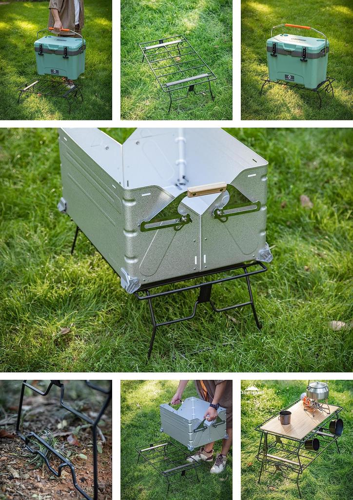 Кемпинговая стойка для кемпинга Moon Stacking Rack Iron Table Black Black Gear T-238S