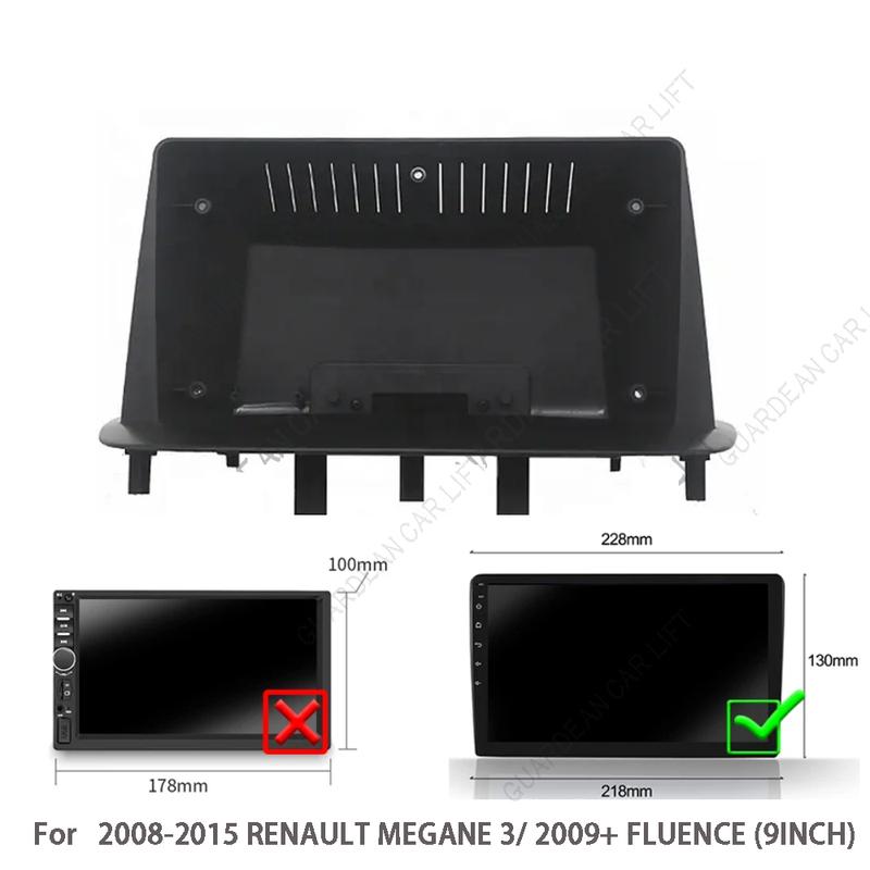 For RENAULT Megane 3 Fluence 2008-2016 9 Inch Car Radio Fascia Android Frame Head Unit Panel Dashboard Original Cable Canbus