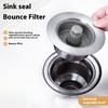 Кухонная раковина канализация прыгающий сердечник дезодорант заглушка для протечки посудомоечная машина фильтрация канализация овощной таз фильтрация антизасорение