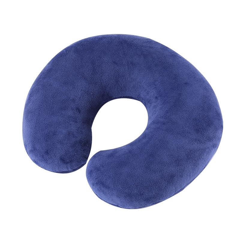 Подушка для путешествий U-образной формы из бархата для поддержки шеи