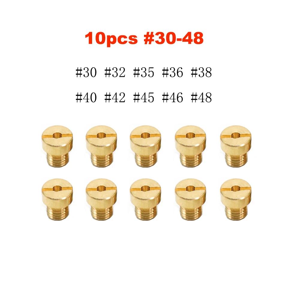 10pcs and 12pcs Main Jet M5 For Dellorto SHA SHB UA UB PHBG VHB-CS VHBT-CS #30-135 PHBG CarburadorJet Kits Carburetor Gicleur