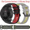 Двухцветный силиконовый ремешок для Garmin Instinct 3 50 мм 45 мм Официальный удобный браслет ремень для Garmin Instinct 3 45 мм 50 мм ремень