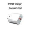 PD20W Зарядное устройство с двумя портами A+C для iPhone 16/15/14 - Сверхбыстрая зарядка, Сертифицировано 3C