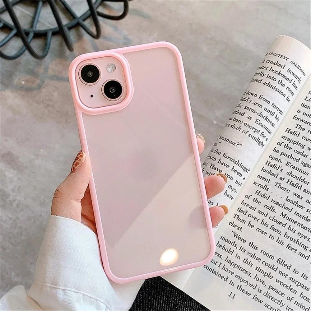 Роскошный прозрачный чехол для телефона конфетного цвета для iPhone 17 16 15 14 13 12 11 Pro Max Plus 16E Ударопрочный бампер Защитные чехлы Обложка