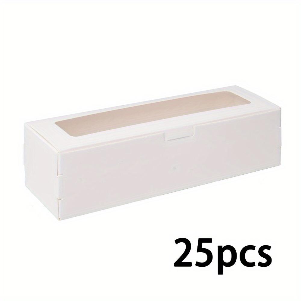 25pcs Gift Boxes with Clear Window Treat Boxes Macaron Pastry Bakery Packaging Container for 6 Bakery Cocoa Truffle Dessert Wedding Gift Wrap Box