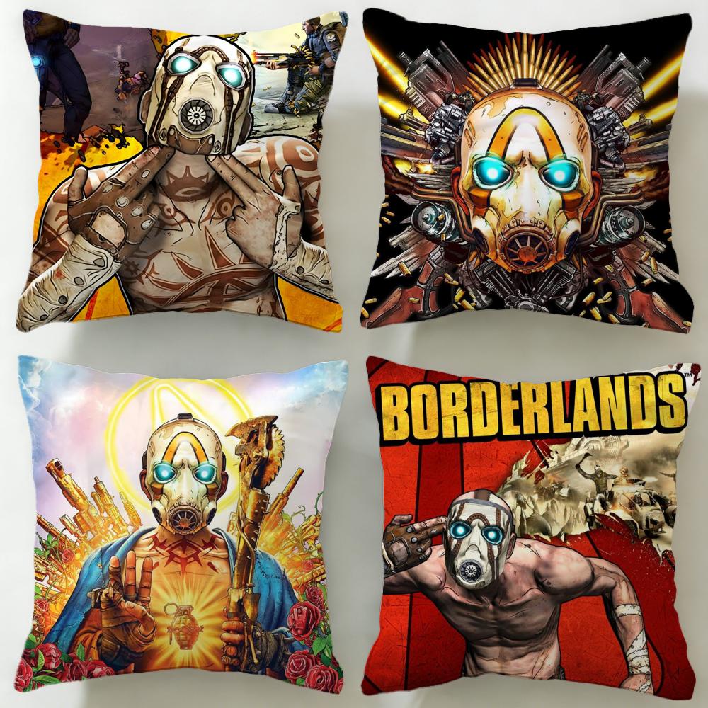 Stylish Bborderlandsing Cushion Cover Soft EasyWash Pillow Case Versatile for Couch Bed Travel and Office