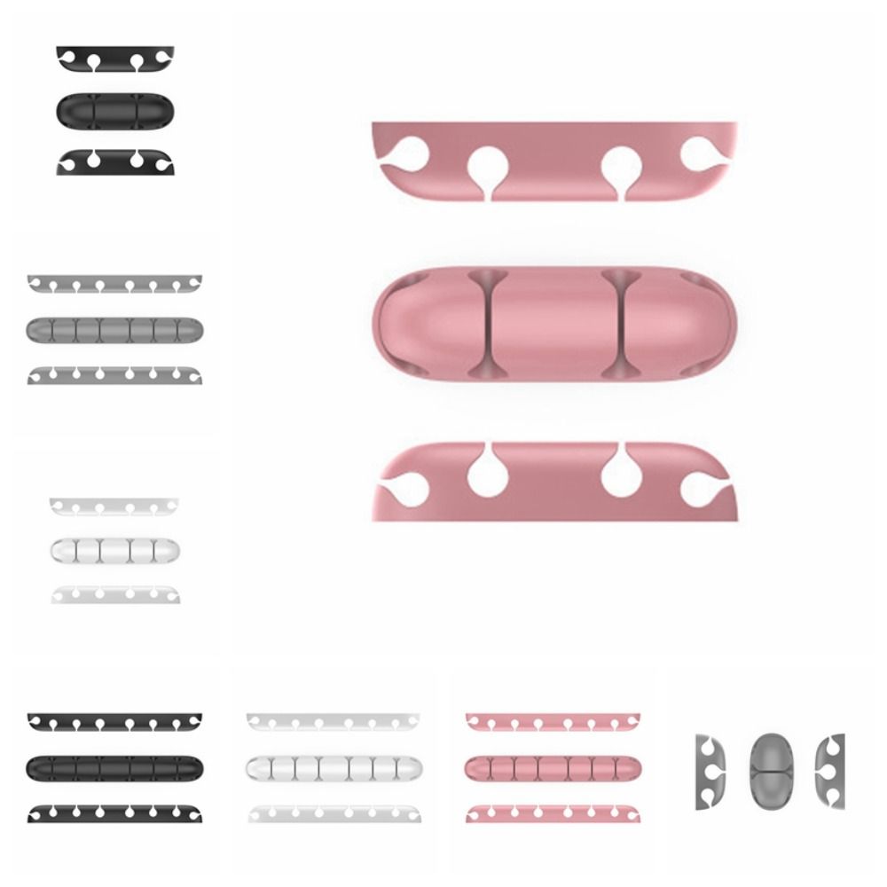 Силиконовый органайзер для кабелей с 3/4/6/8 отверстиями, зажимы для укладки проводов, USB-устройство для намотки кабеля, офис