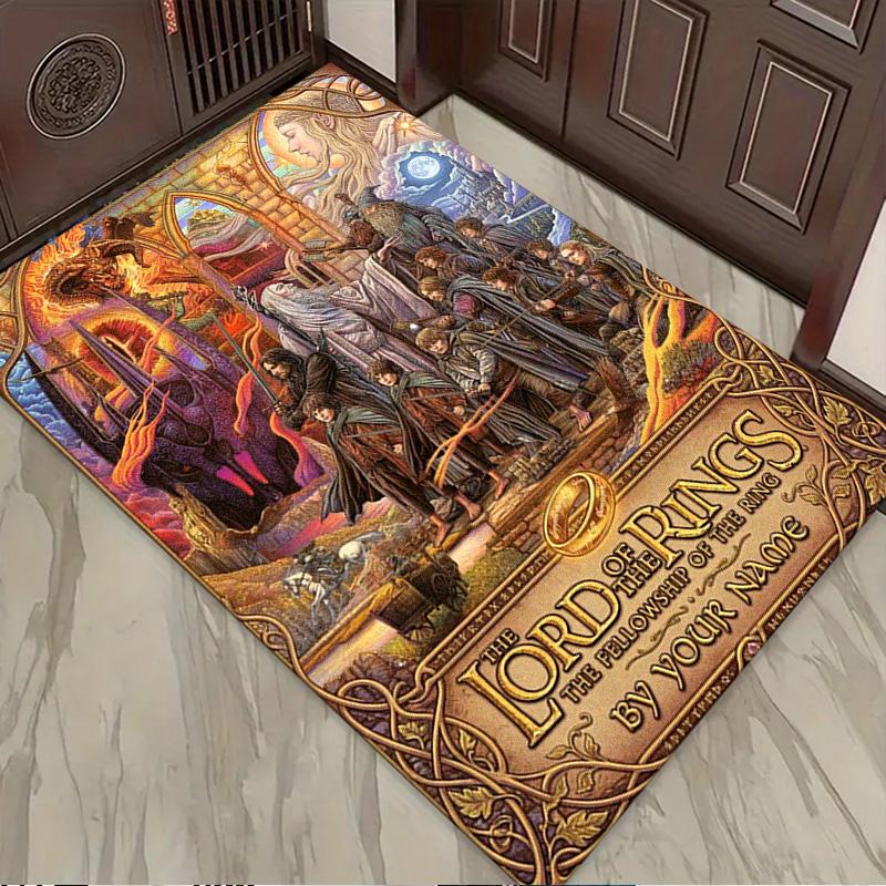 Name Custom Lord Rings Carpet Rug for Living Room Bedroom Home Sofa Decoration,Kids play Non-slip Floor Mat