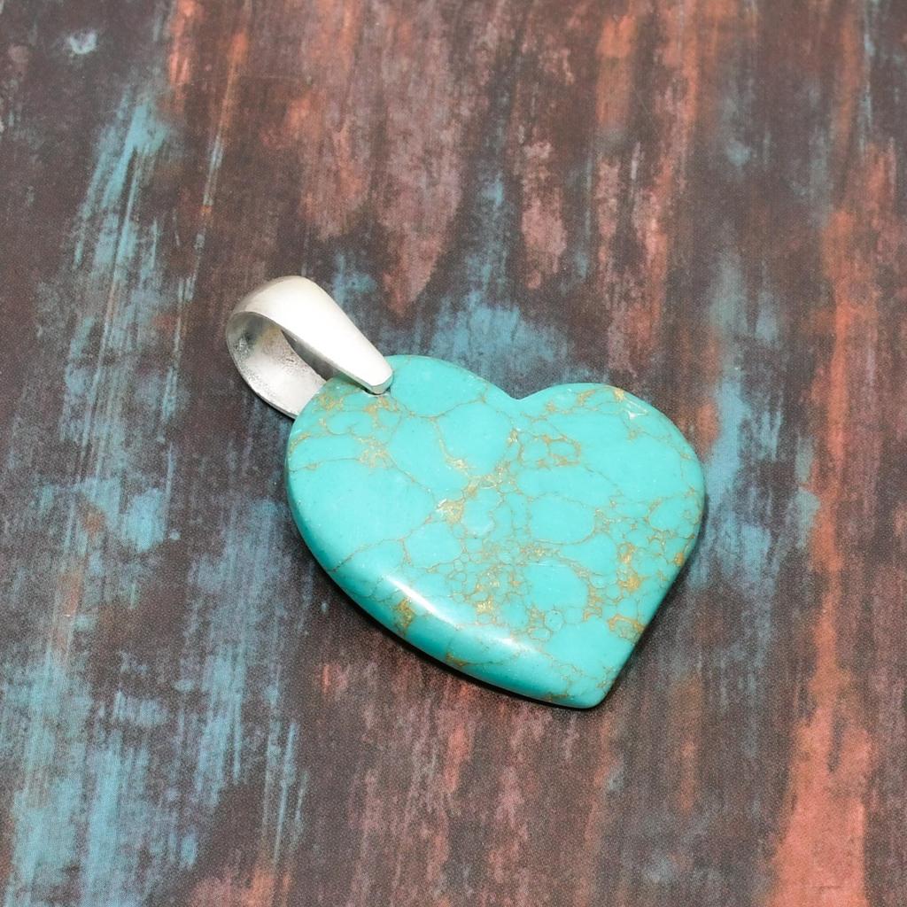 Медно-зеленая бирюза, ювелирные изделия ручной работы из стерлингового серебра 925 пробы с драгоценными камнями