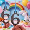 Number 0-9 Metal Number Candle Holders Reusable Cake Candlestick  Holiday Decoration