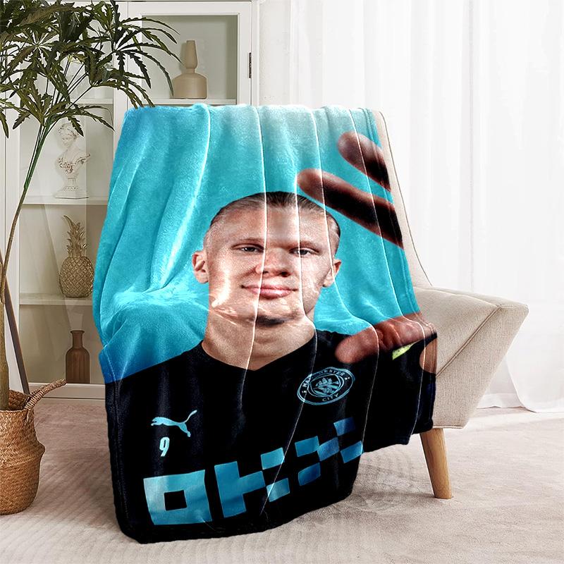 1pc Blanket - Haaland Print Design, Lightweight Blanket for Sofa, Bed- Soft &Warm, Gift for All Seasons