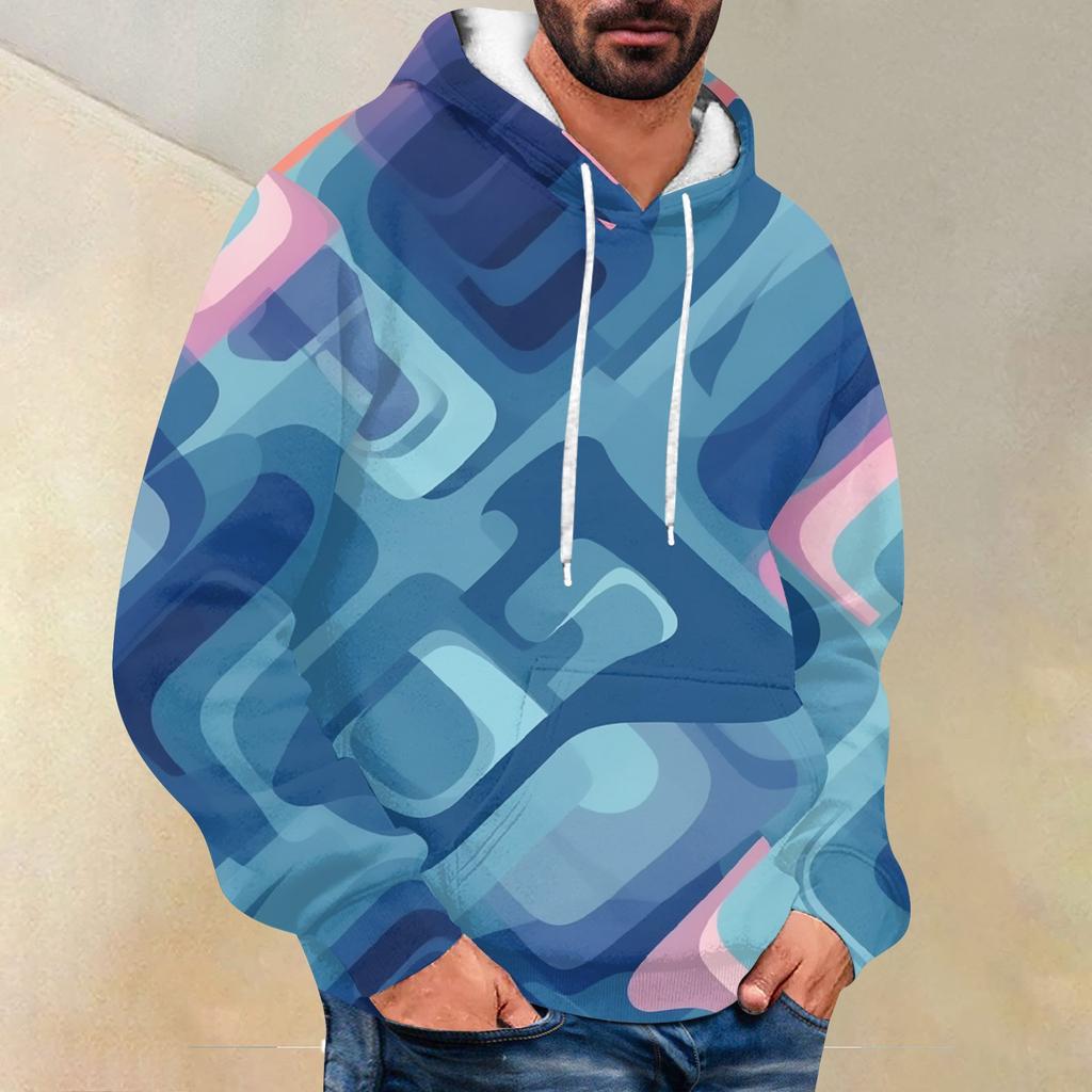 Men's Loose Printed Hooded Sweatshirt Men's Casual Fashion Sports Sweatshirt