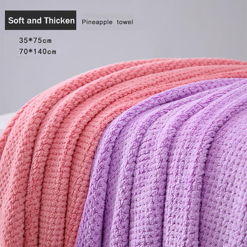 Утолщенное коралловое бархатное полотенце для лица высокой плотности + набор банных полотенец, мягкий абсорбент, удобный подарок, домашний текстиль, принадлежности для ванной комнаты