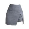 Женская юбка А-силуэта с высокой талией, нерегулярным разрезом и встроенными шортами, 2024