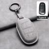 Leather Car Key Case Cover Shell For Jeep Chrysler 300 200 Dodge Charger Grand Cherokee Wrangler Compass Renegade For Fiat 500X