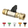 1/4" Quick Connector Power Washer Hose Switch Brass Ball Valve Hose Switch  Gardening