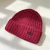 Womens Oversized Knit Beanie Hat Winter Warm Ear Protection Thick Wool Blend Cap Cold Weather