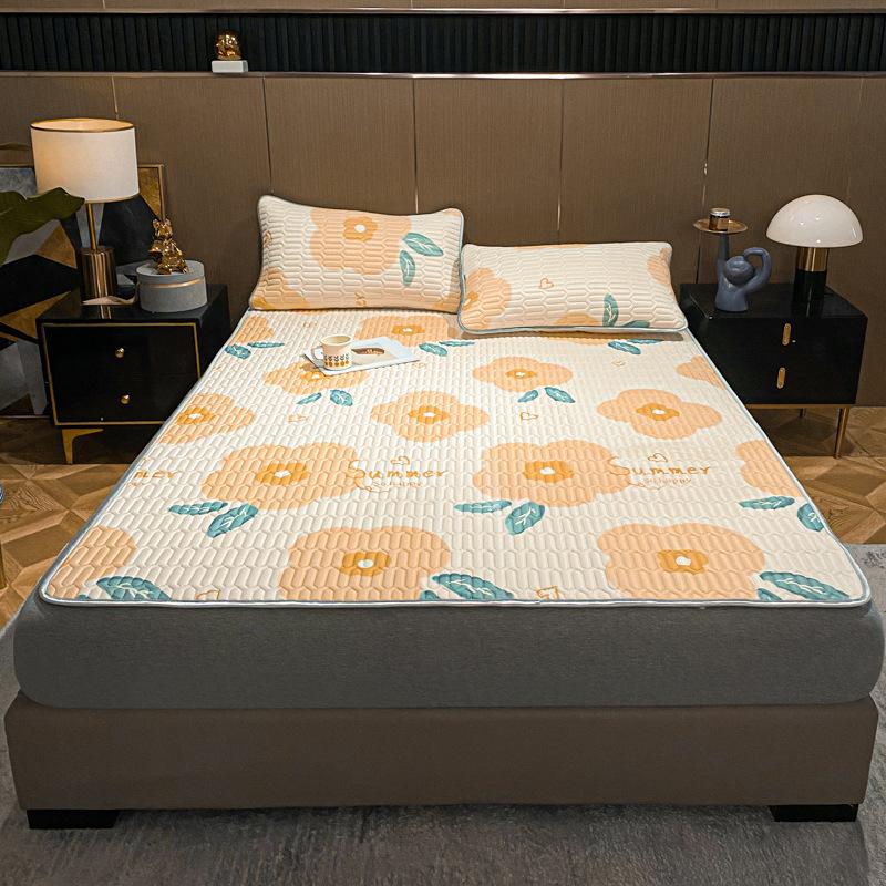 Новый охлаждающий шелковый латексный коврик, можно стирать в машине, приятный для кожи и удобный, простыня на подкладке, охлаждающий коврик, коврик с кондиционером