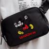 Lululemon X Disney Everywhere 1L Mickey Mouse Embroidered Zipper Nylon Shoulder Crossbody Waist Bag Unisex bags Black LU9BQ6S-0001