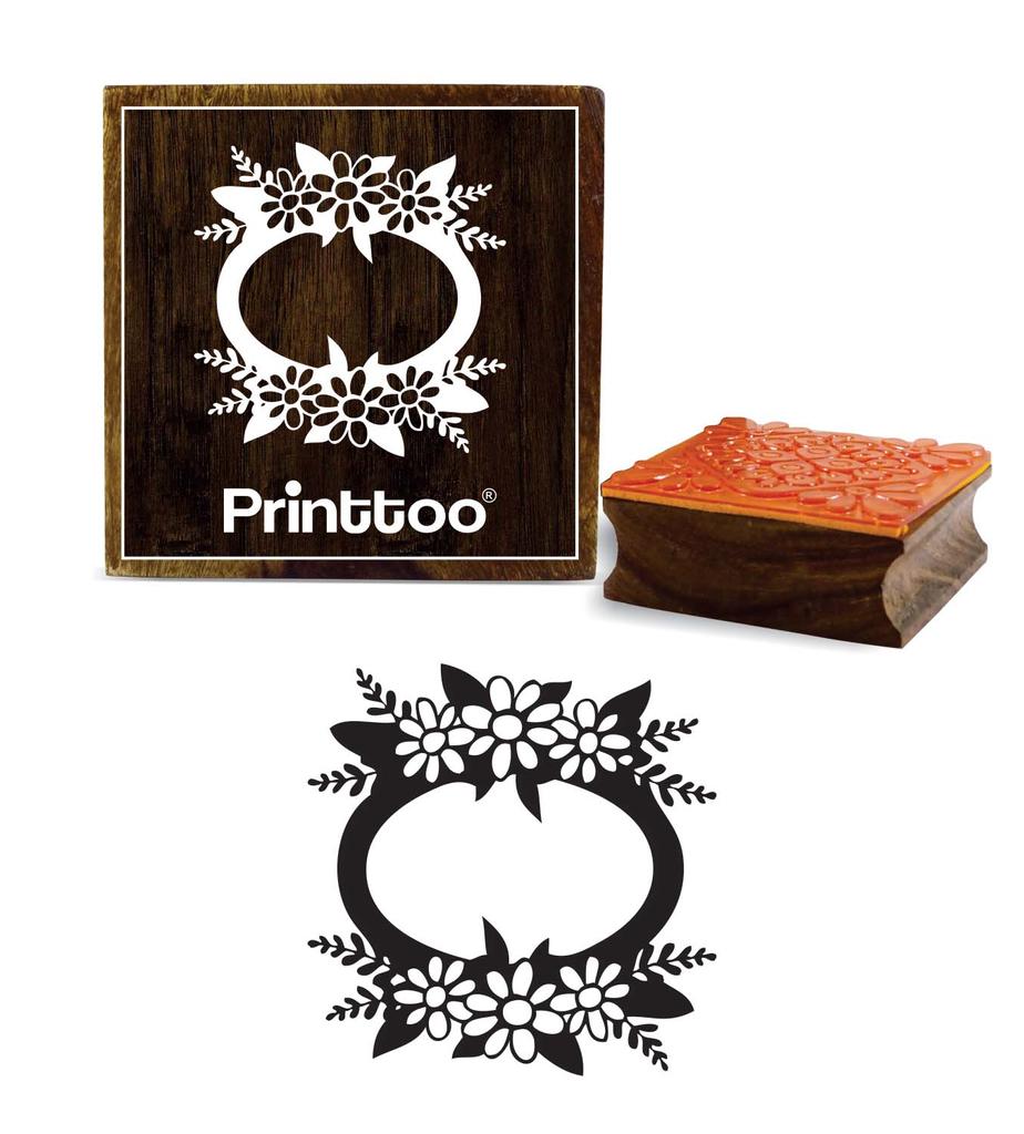Printtoo Crafting Victorian Style Frame Square Wooden Rubber Stamp Scrap-booking-2 x 2