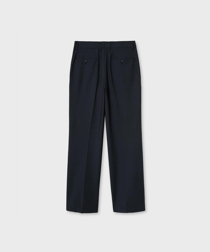 NONBLANK [Carreman] Semi-Wide Fit Slacks_Navy