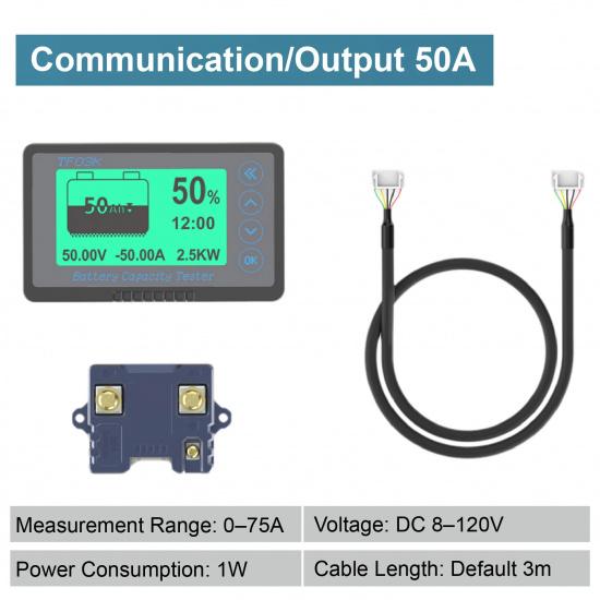 TF03KH digital current meter DC8-120V 0-750A power 1W cable length 3M for electric vehicles power supplies instruments