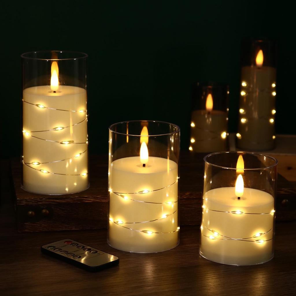 "LED Remote Control Candle Lights for Weddings, Birthdays, Parties & Concerts - Electronic ABS Simulation String Light Decoration"