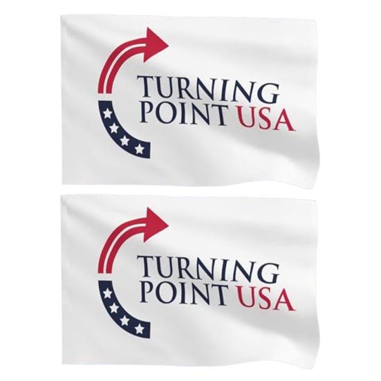 Yousheng Turning Point USA Flag 3x5Ft Double Sided Wall Hanging Flag Outdoor Polyester Banner with Brass Grommets for Yard Garden Decoration