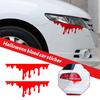 Red Blood Drips Stickers Auto Halloween Theme Styling Decorative Light Headlight Glass Waterproof Car Decals Body Stickers U1M7