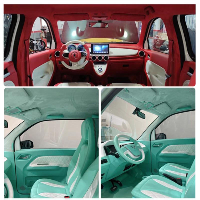 Самоклеящаяся Толстая Эластичная Замшевая Ткань Высокоэластичный Флокированный Обивочный Материал для Салона Автомобиля Обшивка Потолка Ремонт Дивана DIY Декор