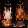 Корзина для жарки рыбы на гриле из нержавеющей стали, подвесная решетка для жарки рыбы, регулируемые запирающиеся петли, инструмент для переворачивания рыбы на гриле для целой рыбы и морепродуктов