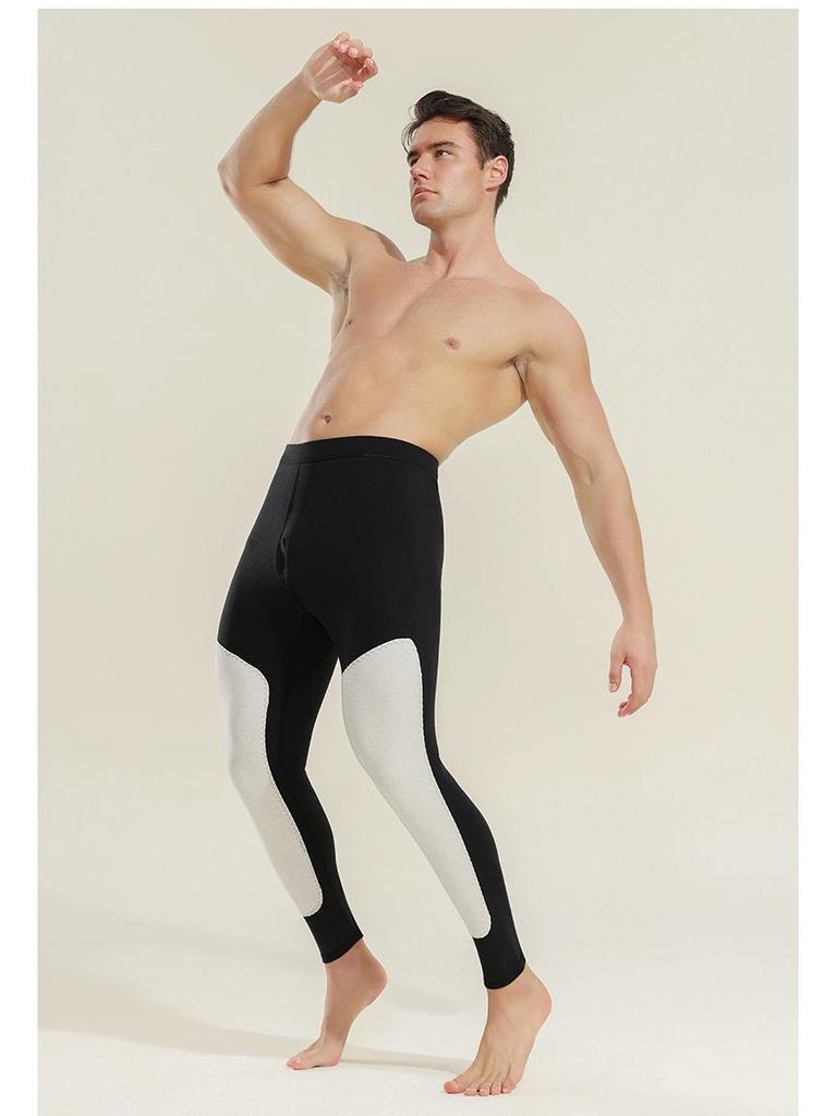 Брюки из шерсти и шелка с высокой талией: Подарочная коробка с теплыми осенними леггинсами для мужчин и женщин