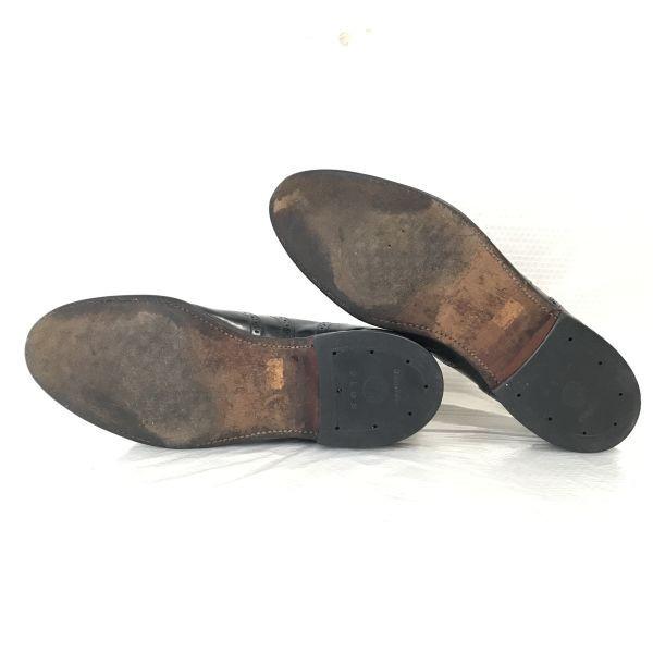 80s-90s USA Made/COMFORT PLUS/Full Brogue Wingtip Goodyear Welt Shoes/10.5D/28.0/Black/Vintage(USED)