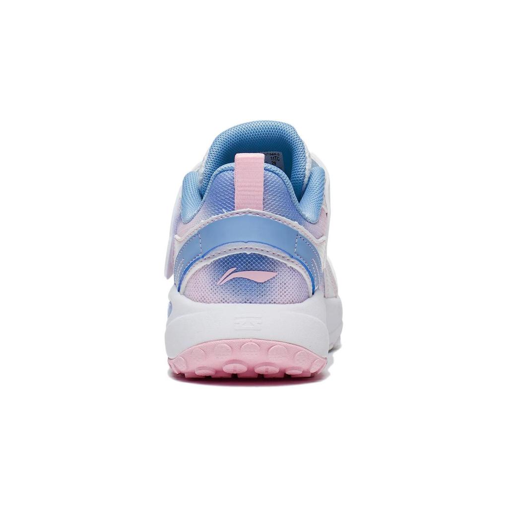 Li Ning Kids Non-Slip Shock Absorbing Wear-Resistant Casual Shoes Kids Sneakers White Blue Pink YKNT048-2