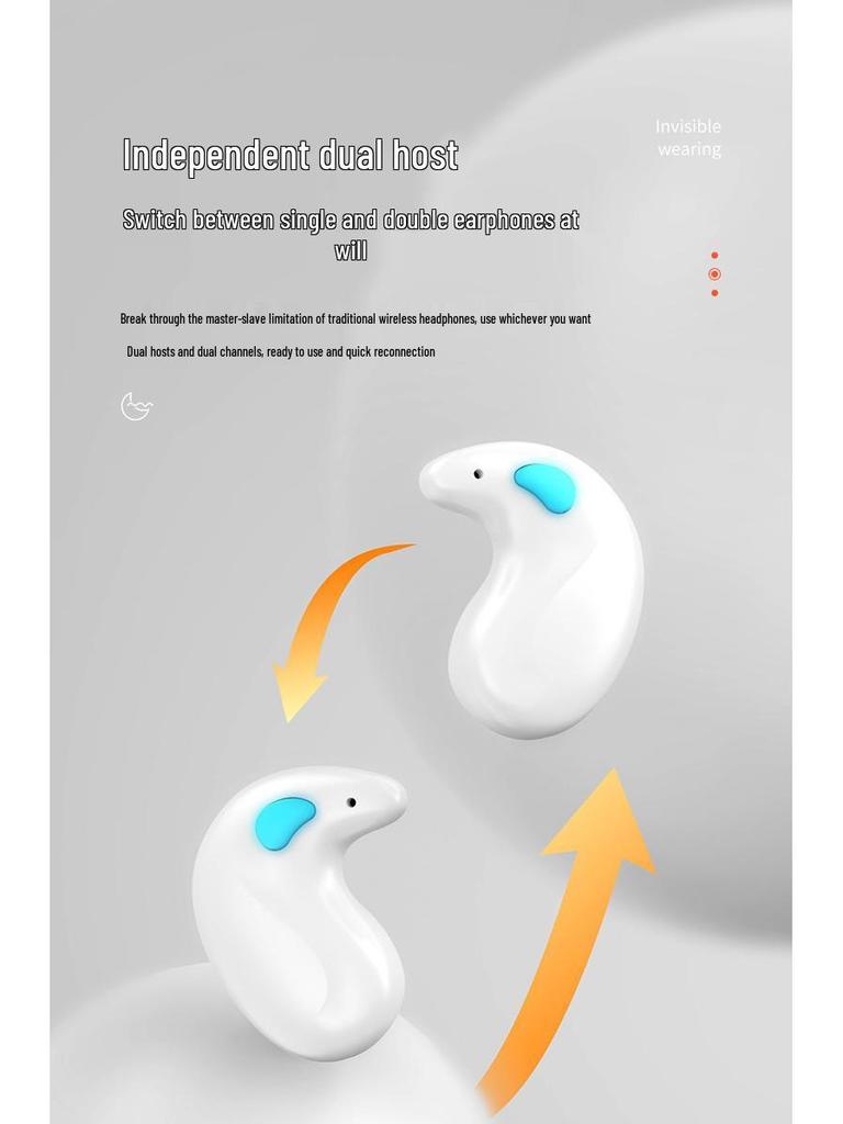 Мини-наушники X55 Bluetooth для сна, внутриканальные, с цифровым дисплеем, для игр
