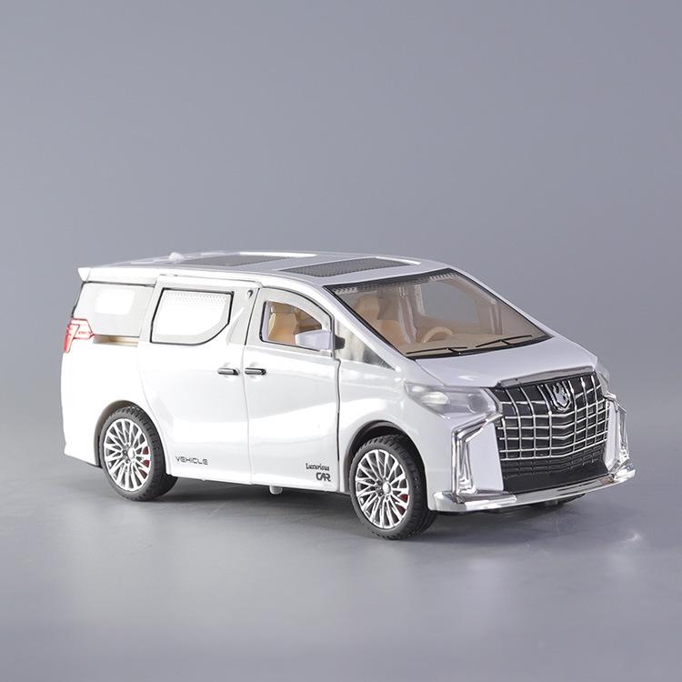 Игрушечная модель автомобиля Alphard для детей - Инерционная, с музыкой, MPV с открывающимися дверями, Маленький роскошный автомобиль для малышей.