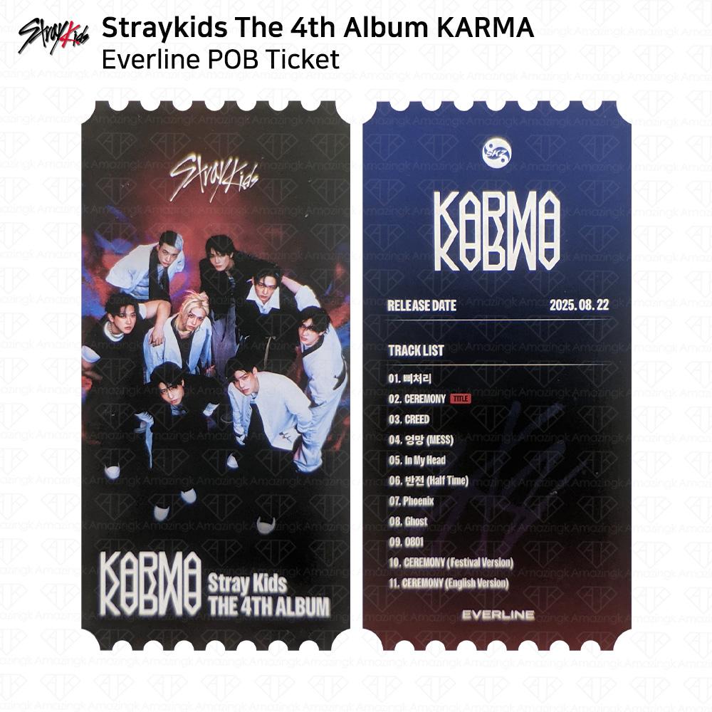 Stray Kids 4-й альбом Karma Everline POB Фотокарточка KPOP K-POP SKZ