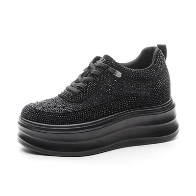 Модная 9СМ 2025 Женская Весенне-Летняя Обувь Модные Стразы Женские Туфли на Высоком Каблуке Дышащая Сетка Женская Летняя Обувь на Резиновой Подошве