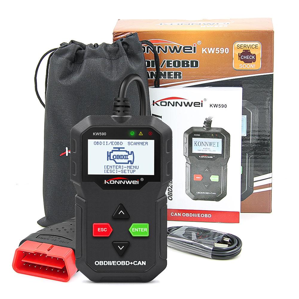 Диагностический инструмент OBD KONNWEI KW590 Автомобильный считыватель кодов Автомобильный диагностический сканер OBD2