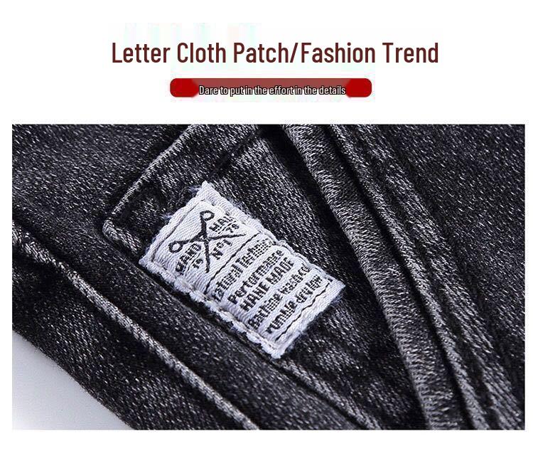 Женские джинсы большого размера с высокой талией и прямыми штанинами - Эластичные, Стройнящие, Свободного кроя для Весны и Осени