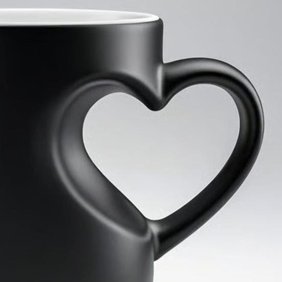 Кружка-сердце с меняющимся цветом 11 унций Магическая керамическая кружка раскрывает скрытый узор Кофейная кружка для горячих напитков Романтический подарок для любителей кофе и чая