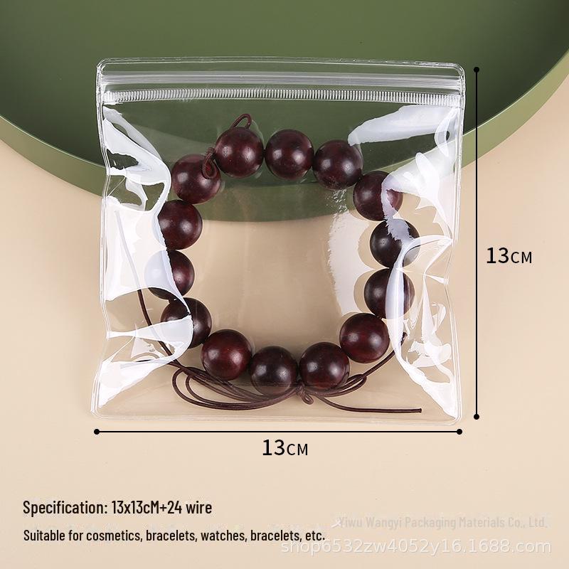 Плотный ПВХ прозрачный мешок для хранения ювелирных изделий с застежкой-молнией - антиокислительный для сережек