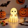 Cute Gothic Home Accents LED Middle Finger Ghost Halloween Night Light, Spooky Unique Gifts for Kids Statue Desktop Office Decor
