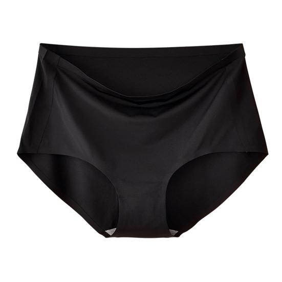 Женские трусики из ледяного шелка, подтягивающие бедра, хлопковые трусы с высокой талией, бесшовное дышащее однотонное нижнее белье