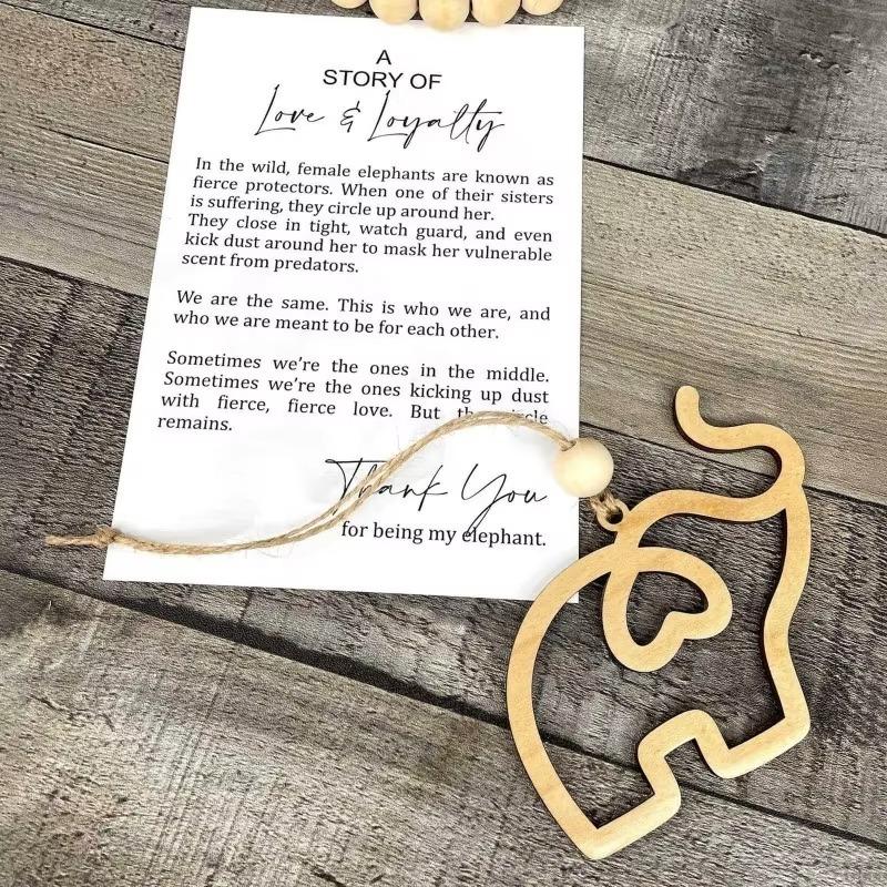 Подарок дружбы • сестринское слоновье Дерево Слон Смоляные поделки Декоративные украшения Слон Деревянный декоративный подарок