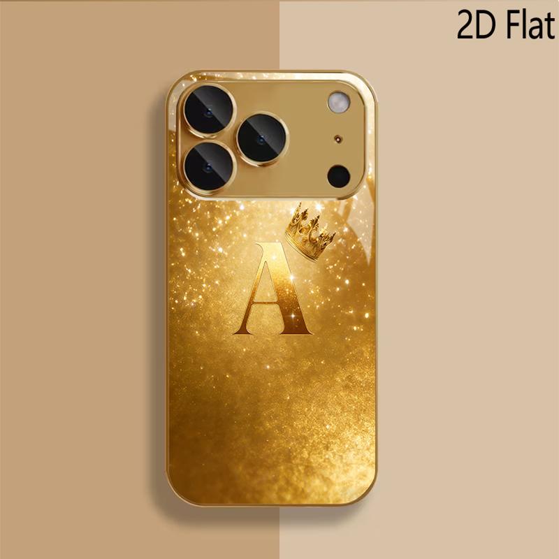 Корона Узорный закаленный стеклянный дизайн для iPhone 16 17 Pro Max 15 14 13 12 11 Pro Max Чехол для телефона Защитная крышка камеры Ударопрочная Жесткая задняя крышка