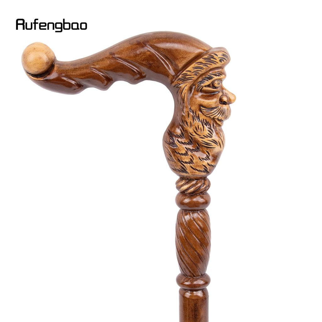 Санта-Клаус коричневая деревянная модная трость, декоративная деревянная трость для косплея, вечерние, Хэллоуин, булава, палочка, 96 см