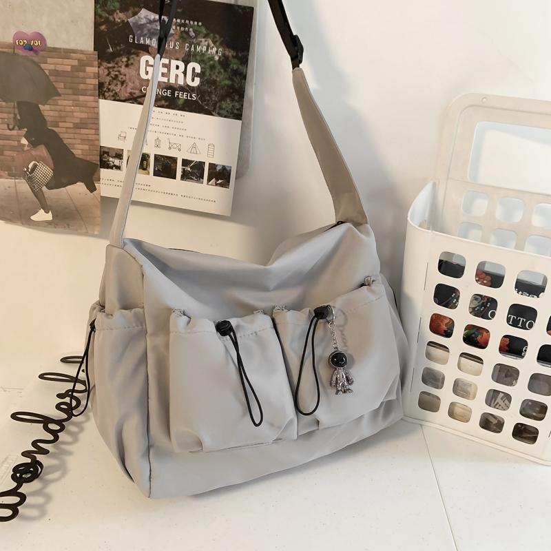 Мужская однотонная простая сумка через плечо Женская сумка через плечо