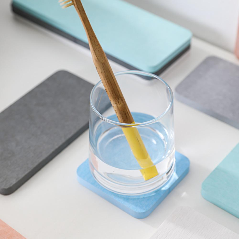 Thickened Diatomite Coaster Quick Drying Water Absorbing Pad Household Placemat  Tableware