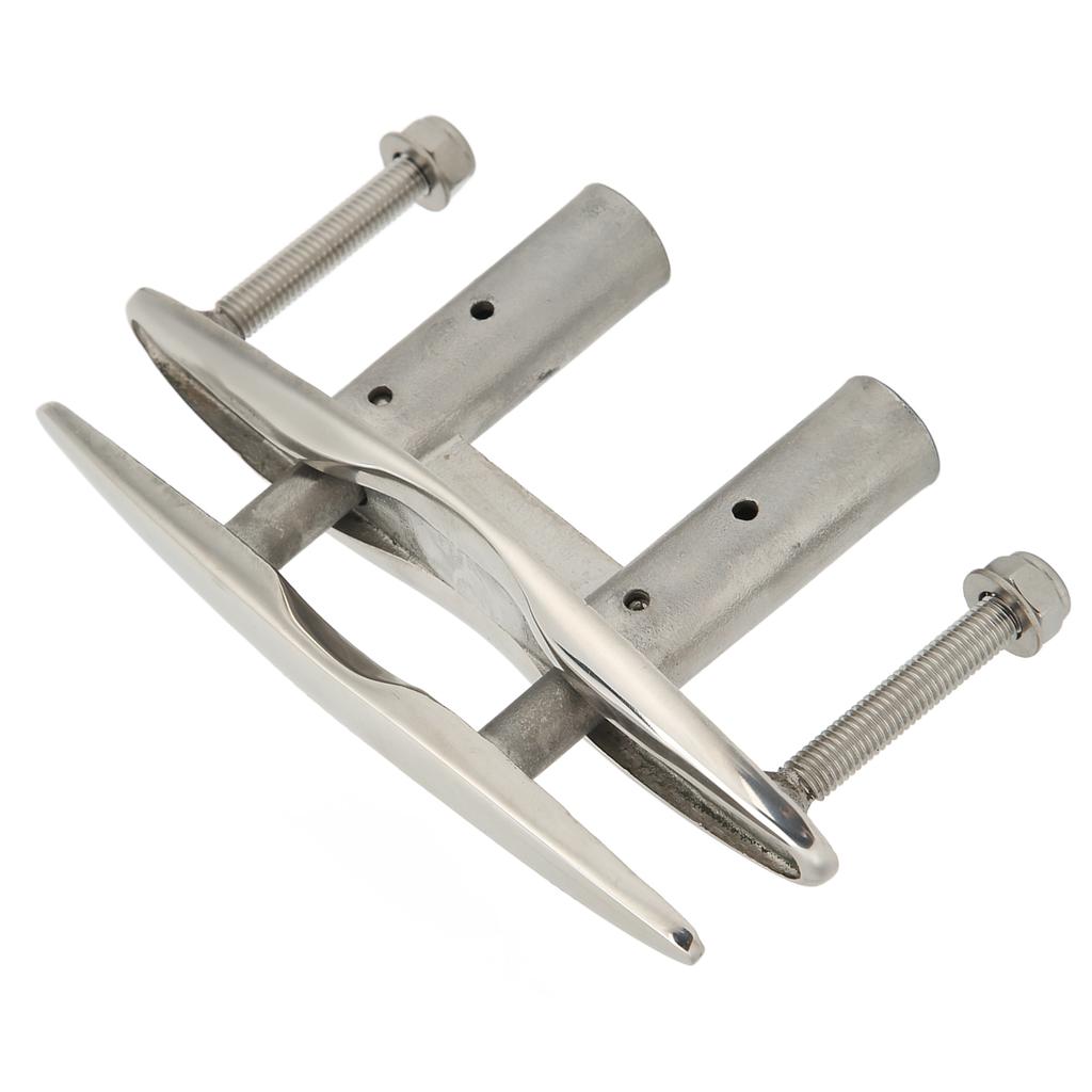 6in Pull Up Boat Cleat 316 Stainless Steel Heavy Duty Marine Dock Cleat with Locknuts for Yacht